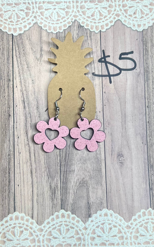 Circle Flower Heart Cut Out